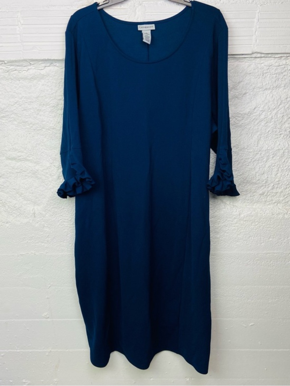Catherine's Navy Ruffle-Sleeve Women's midi Dress size 3X